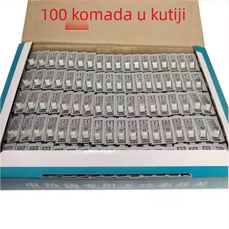 Električni prekidač za električni wok, višefunkcionalan, brodskog tipa ovalni prekidač s osvjetljenjem, CQC certifikat, nazivno napajanje ≤250V, električni vijek 10000 ciklusa