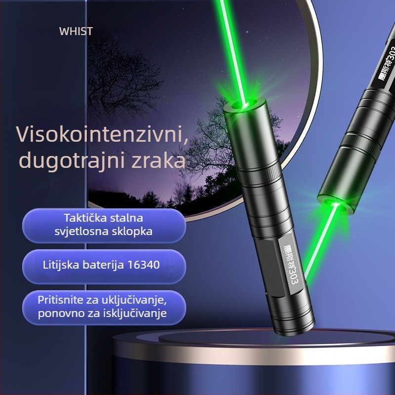 Laser indikator olovka s tijelom od aluminijske legure (Brand: Huister; Materijal: aluminijska legura; Tip: indikator olovka; Ispis logotipa: Da; Obrada i prilagodba: Da)