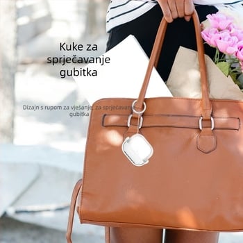 Zaštitna futrola AirPods 4 / Pro, silikon, poluprozirni mozaik uzorak, potpuno prekrivanje, preklopni poklopac i držač.