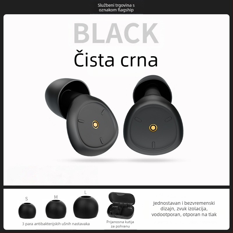 Silikonski ušni čepići za spavanje i učenje, 38 dB smanjenje buke, perivi