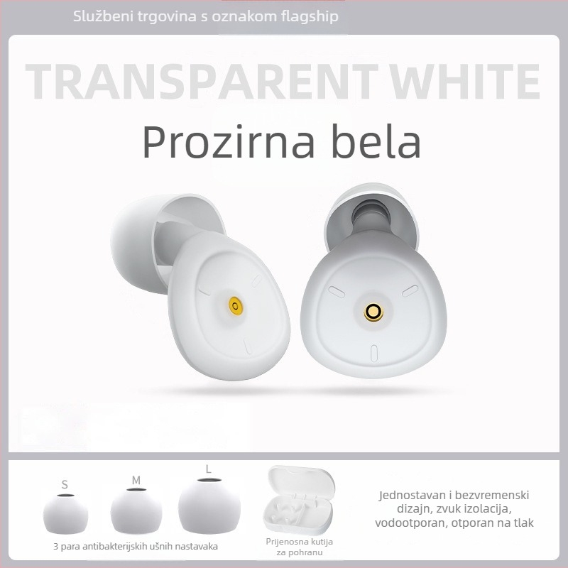 Silikonski ušni čepići za spavanje i učenje, 38 dB smanjenje buke, perivi