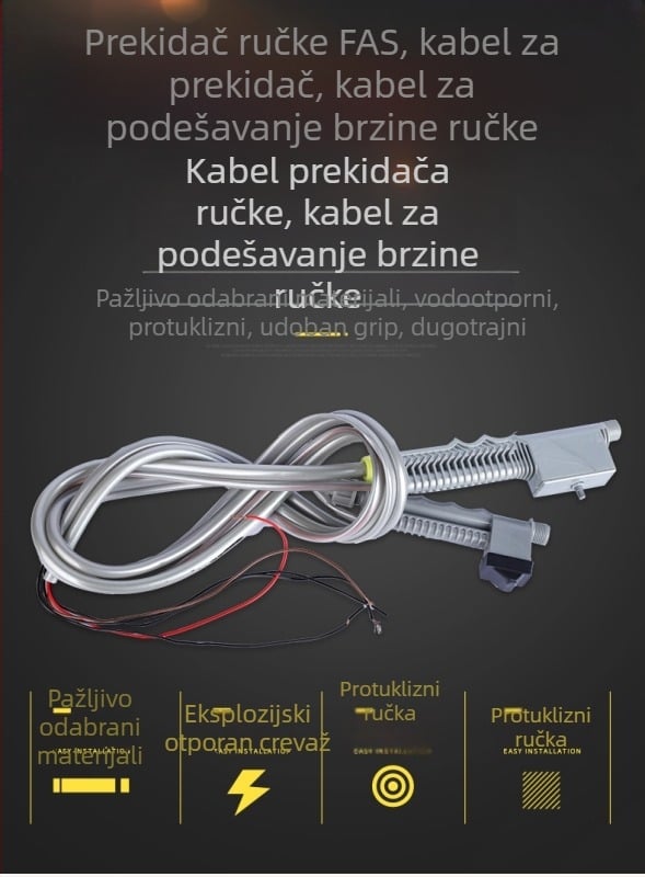 Poljoprivredni električni raspršivač - dodaci: ručica s prekidačem, linija za regulaciju brzine, antifriz, zaštita od eksplozije, debeli cijev