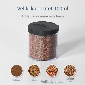 Akvarijska hranilica s pametnim tajmerom za ukrasne ribe i kornjače, automatsko hranjenje, plastika, Amber, 1 kom