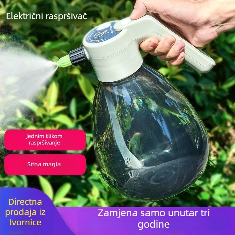 Dvojno namjenska boca za zalijevanje, plastična, za kućno vrtlarstvo.
