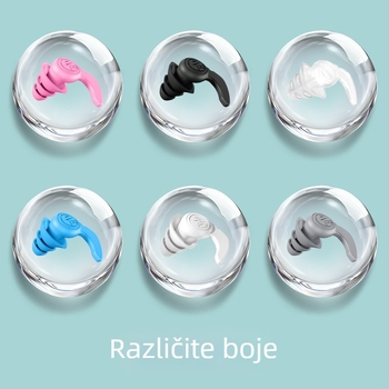 Silikonske ušne čepiće za san — smanjenje buke i vodootporne, za spavanje, kupanje i plivanje