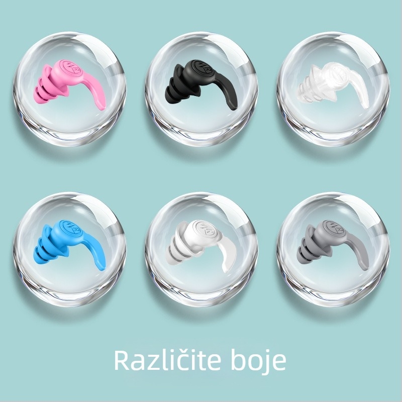 Silikonske ušne čepiće za san — smanjenje buke i vodootporne, za spavanje, kupanje i plivanje