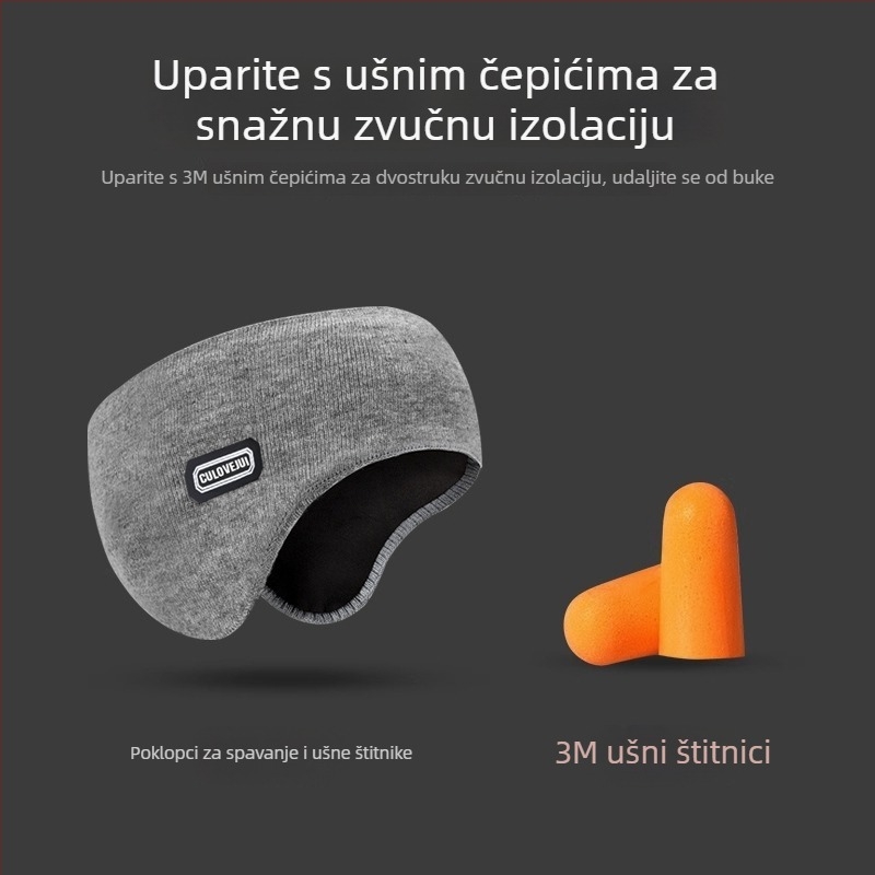 Šumozvučni zaštitnici za spavanje sa strane, plišani materijal, zvučna izolacija, odrasli, pogodno za vožnju bicikla