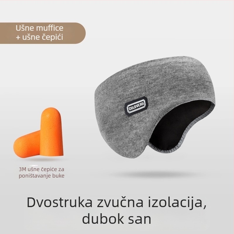 Šumozvučni zaštitnici za spavanje sa strane, plišani materijal, zvučna izolacija, odrasli, pogodno za vožnju bicikla
