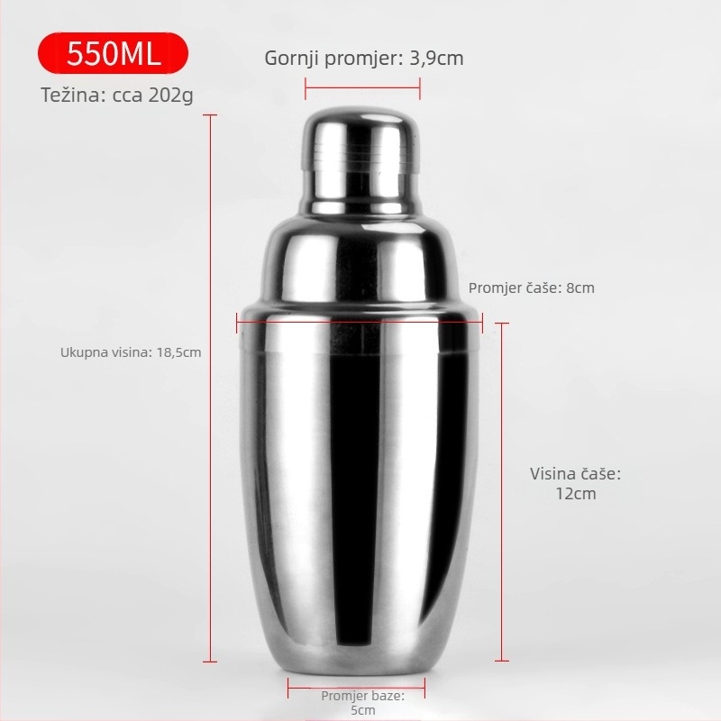 Koktel shaker od debelog nehrđajućeg čelika 304, moderni minimalistički stil, model xhy666, marka Xiao Zhang