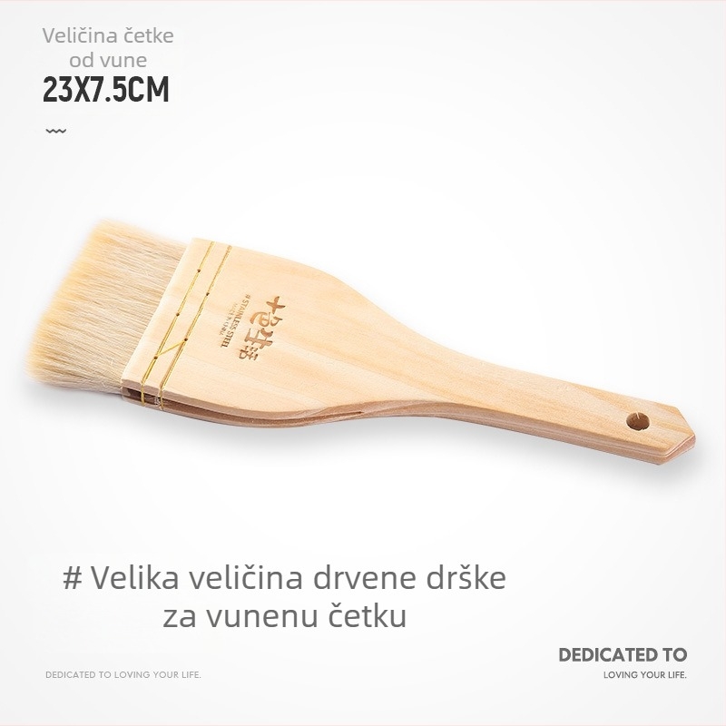 Četka za roštilj s 40% vuna i 60% vlakana, drvena drška, paket 400, stil Novi kineski stil