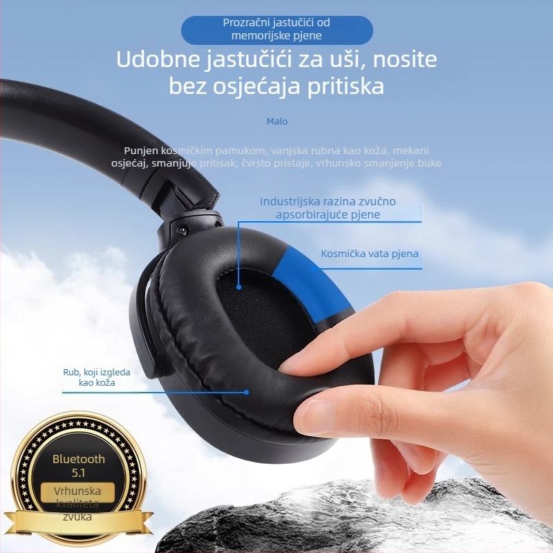 Bluetooth slušalice s aktivnom redukcijom šuma, unisex, za unutarnju upotrebu, cijelu godinu, izdanje Zima 2025