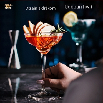 Martini čaša, stakleni materijal, kapacitet 201–300 ml, moderan minimalistički stil, koktel čaša