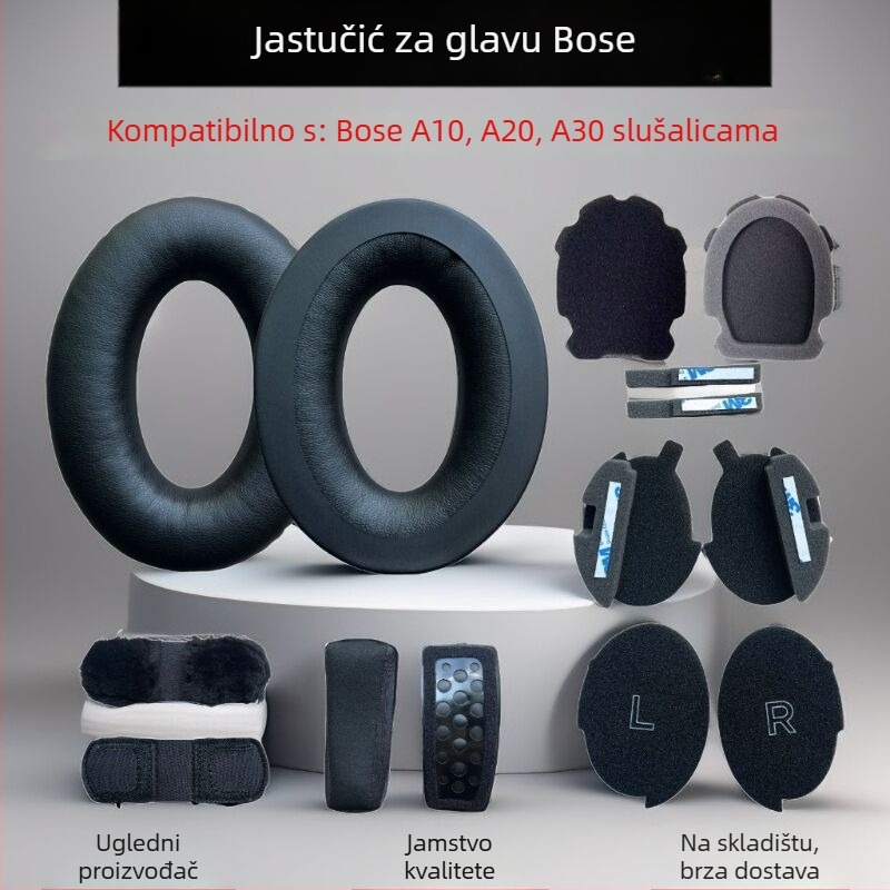 Kožni poklopac za ušne jastučiće Bose Aviation Headset A10/A20/A30 – materijal od proteinske kože, izvrsna izrada