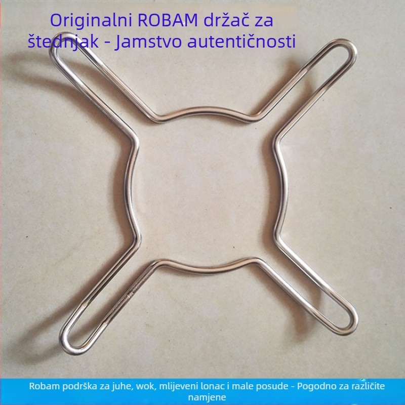 Stalak od nehrđajućeg čelika za plinsku ploču, držač za wok i posudu za mlijeko, protuklizni, univerzalni dizajn s četiri ili pet kandži