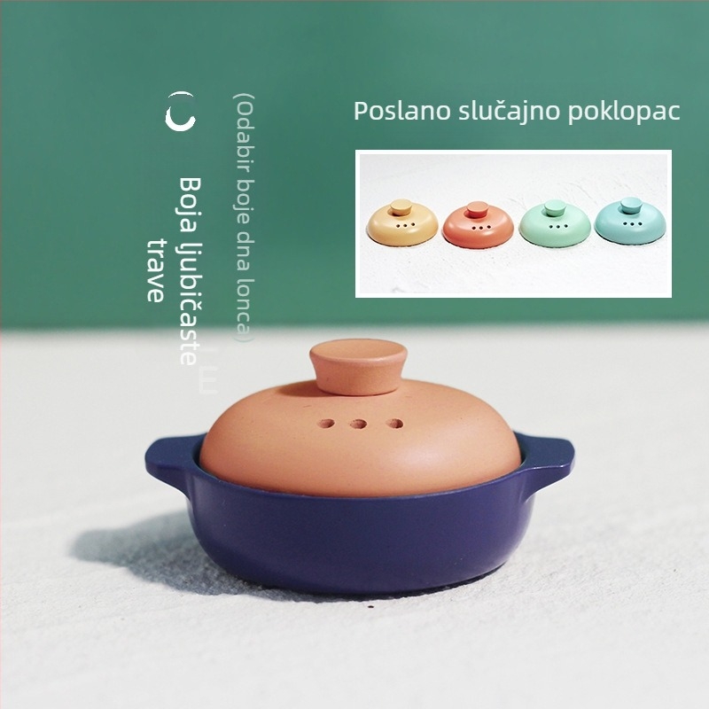 Set minijaturnih lončića za kućicu za lutke - legura, model D560, 3-djelni set