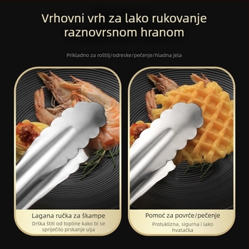 Klip za hranu od nehrđajućeg čelika 201 – zaštita od opeklina, otpornost na visoke temperature, protuklizno, višefunkcionalno