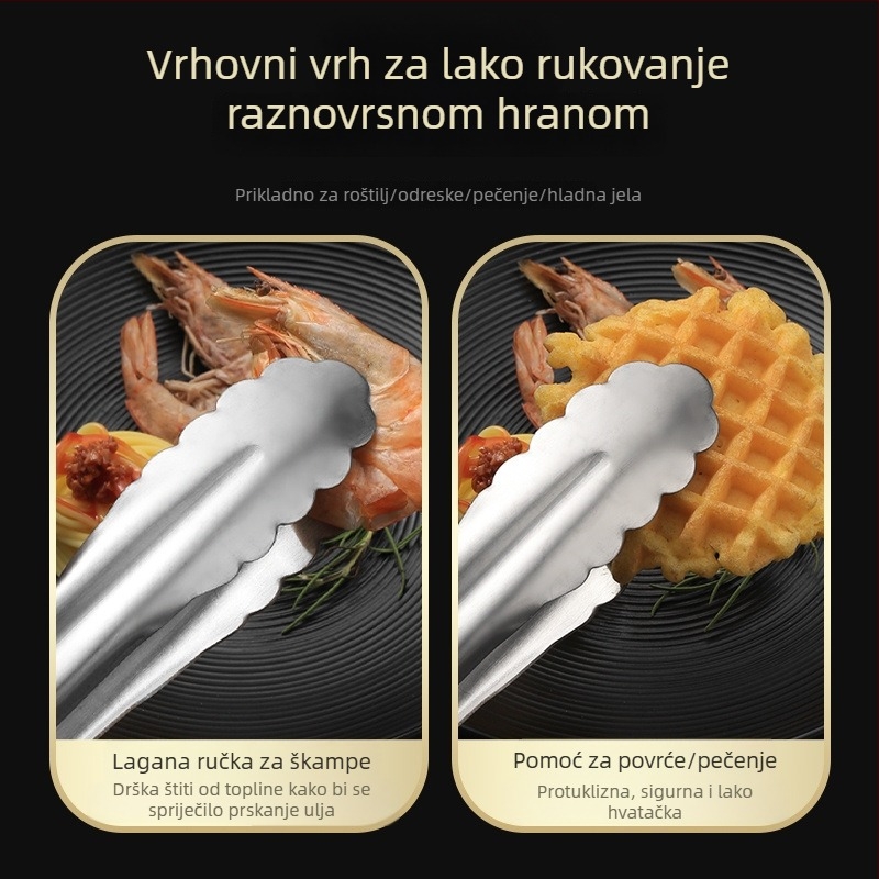 Klip za hranu od nehrđajućeg čelika 201 – zaštita od opeklina, otpornost na visoke temperature, protuklizno, višefunkcionalno