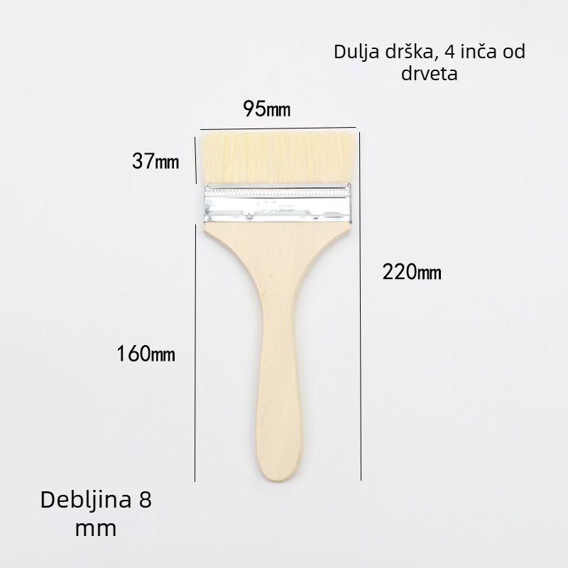 BBQ četka s PP dlačicama i drvenom drškom, za prehrambenu upotrebu, otporna na visoke temperature