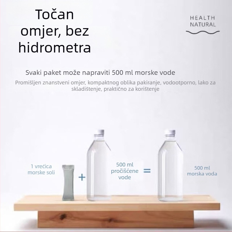 Sol za akvarij za morsko zvijezde i hermit rakove — prirodna morska voda, visoki kalcij, sigurno za meduze (Podrijetlo: Guangdong; Težina: 1; Materijal: Drugi; Kategorija: Oprema za akvarij)