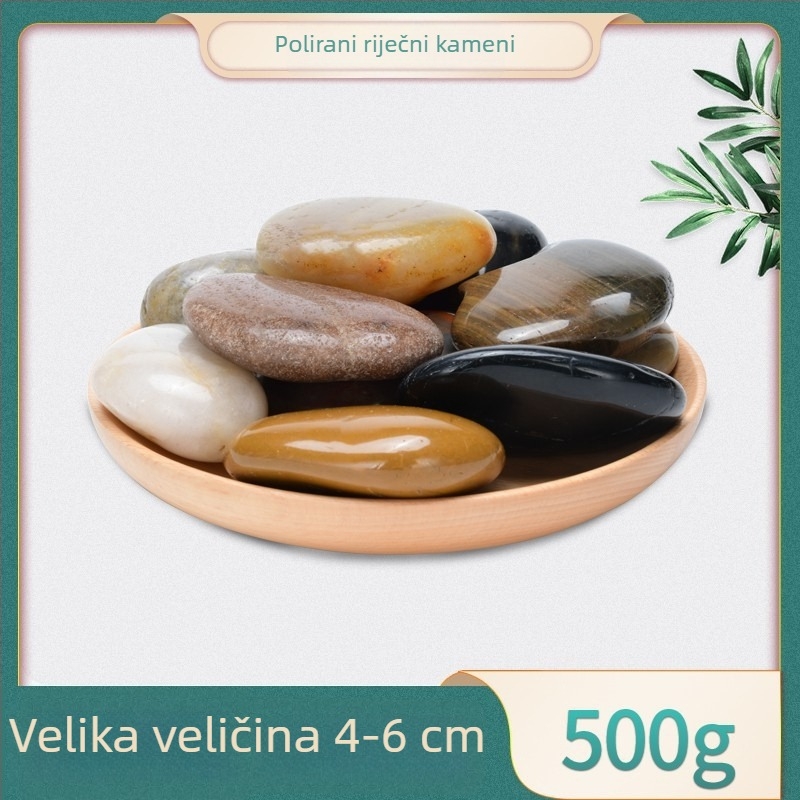 Dekoracija za akvarij s prirodnim kamenjem, Rain Flower kamenjem, šljunkom te sukulentnim biljkama u posudama