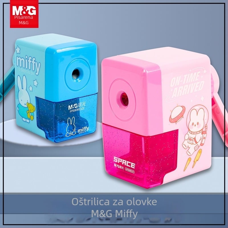 Ručni oštrač olovaka s motivom Miffy – Model 906e2 – Plastika, kvadratni oblik, 140 g