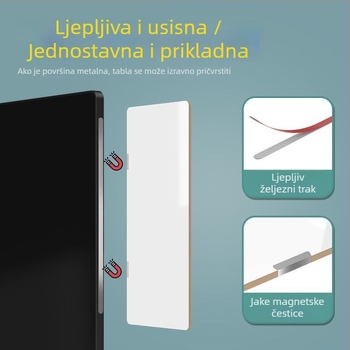 Dvostrana magnetska bijela ploča za bočnu stranu monitora, s brisivim bilješkama