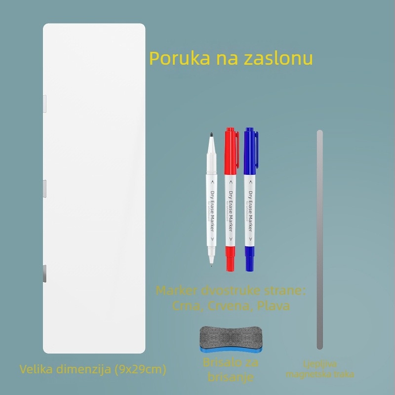 Dvostrana magnetska bijela ploča za bočnu stranu monitora, s brisivim bilješkama