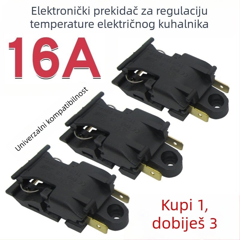 Prekidač kontrole temperature za električni čajnik - 30A, visoka snaga, bakreni kontakti, automatsko isključivanje, prekidač za paru