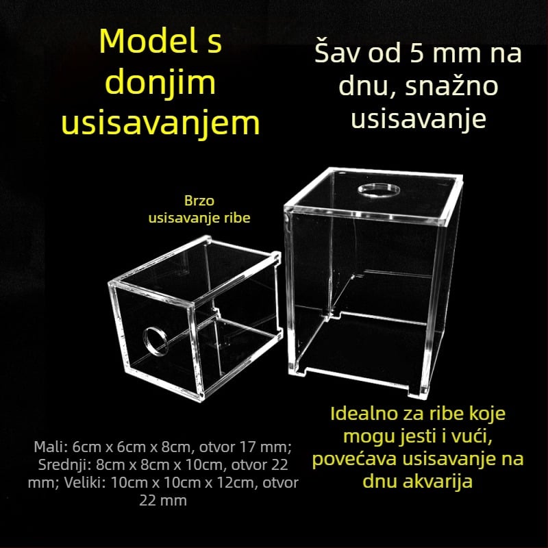 3-u-1 poklopac za akvarijsku pumpu, zaštita od usisavanja i kutija za blokiranje pijeska