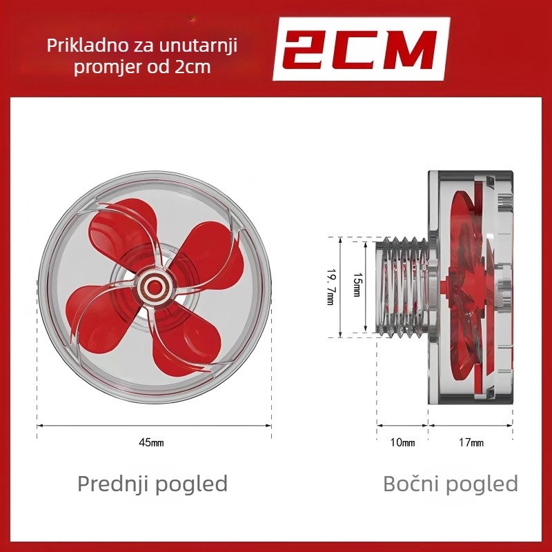 Set za modifikaciju izlaza akvarija s okretivnom mlaznicom i priključkom cijevi, PVC, 500 g