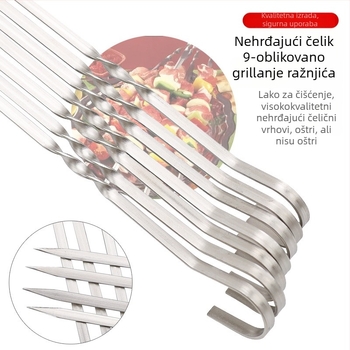 Nehrđajuće čelične špijune za roštilj s kvadratnim presjekom, artikl 8213, jednokratne, 144 komada u kutiji