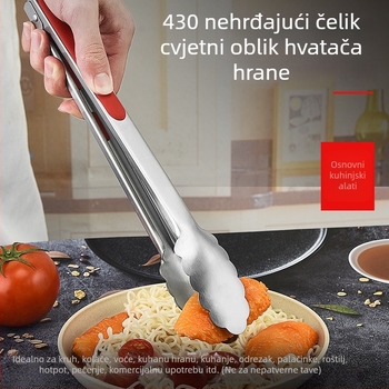 Cvjetnog oblika kuhinjske štipaljke od 430 nehrđajućeg čelika – višefunkcionalne, protuklizne, otporne na toplinu