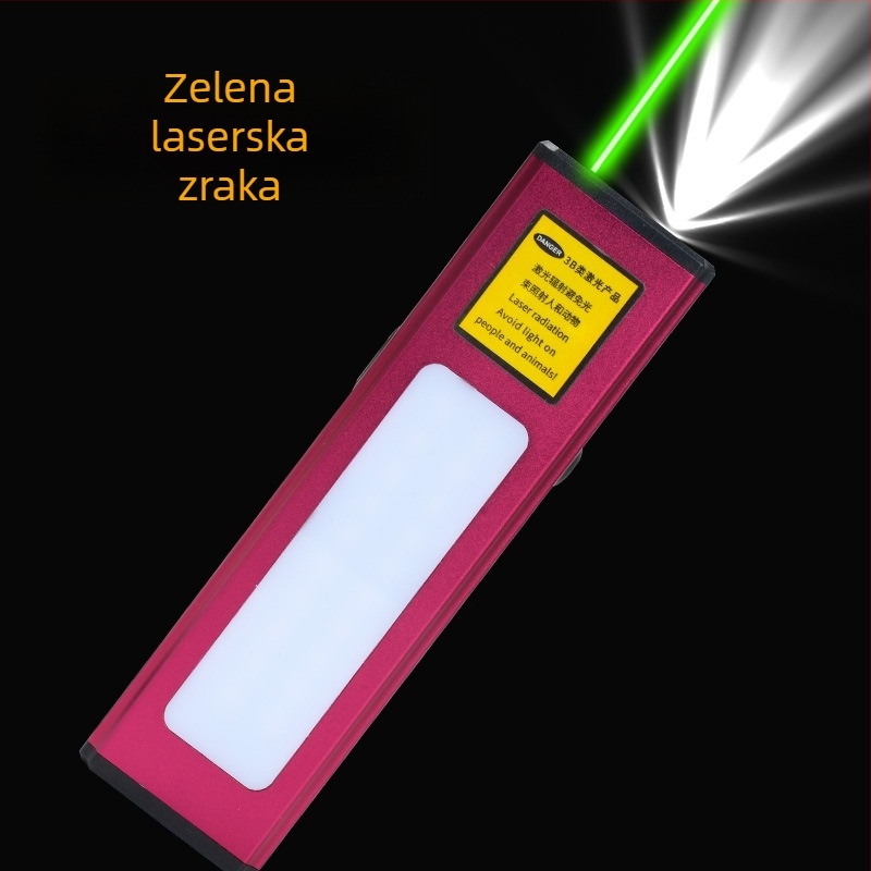 Dvostruka laserska svjetiljka s dugim dometom lasera, USB punjenje, kućište od aluminijske legure