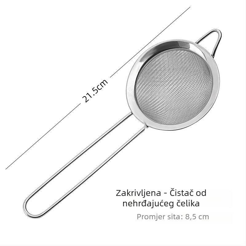 Bar sito za koktele s trokutastom mrežom, dvostruki sloj, od nehrđajućeg čelika