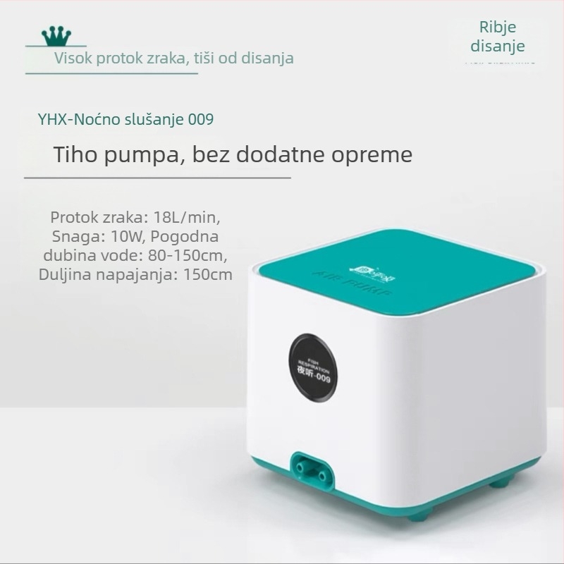 Fish Breathing – Pumpa za kisik u akvarij, bakreno jezgro motora, 1 kg, oprema za akvarij