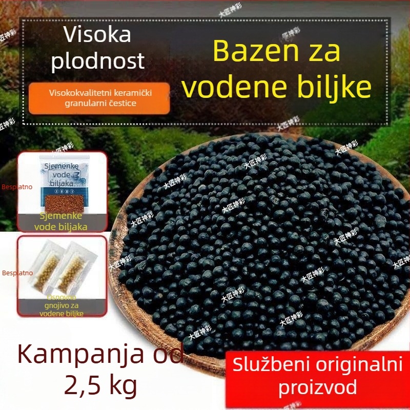 Set za uređenje akvarija: keramički pijesak, pijesak za dno, sjemenke vodnih biljaka, osnovno gnojivo, bistra voda