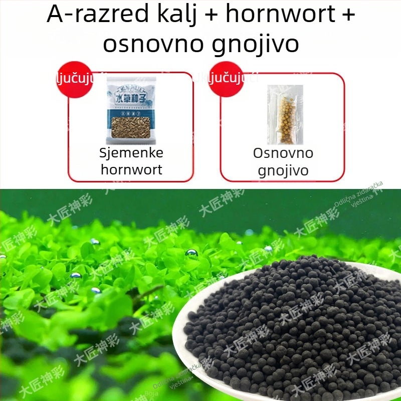 Set za uređenje akvarija: keramički pijesak, pijesak za dno, sjemenke vodnih biljaka, osnovno gnojivo, bistra voda