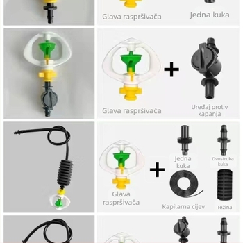 Navodnjavanje Spray Mist Pot set, materijal: POM, Uvoz: Ne, Izvoz preko granice: Ne