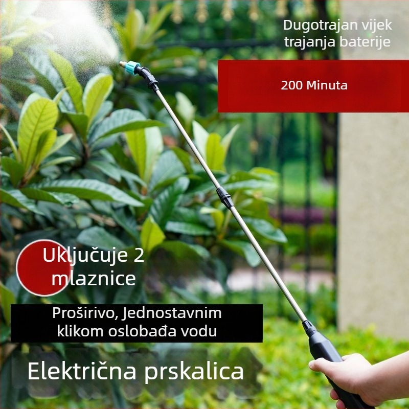 Prijenosni raspršivač za pesticide s automatskim električnim izvučnim pištolom za zalijevanje cvijeća i dezinfekciju (Tip: čajnik/raspršivač za zalijevanje/tuš; Materijal: Drugo; Kapacitet: Drugo; Namjena: Drugo)