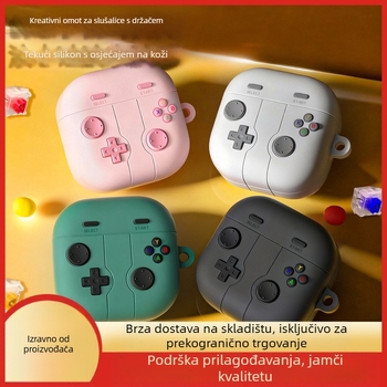Kućište za Samsung Buds4 – retro gaming stil, silikon, potpuno pokrivanje (soft shell), minimalistički dizajn, premaz sprejem, kompatibilan s Buds4/Buds4 Pro