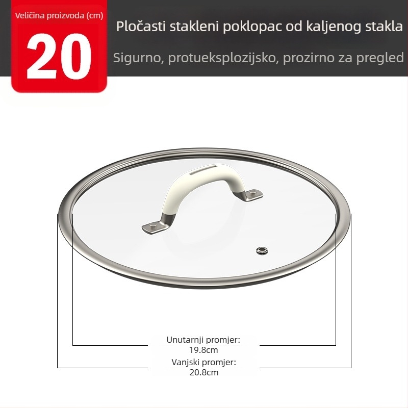 Univerzalni poklop za lonac - 304 nehrđajući čelik, Model g001, 1,6 kg, Badman, Moderna jednostavnost