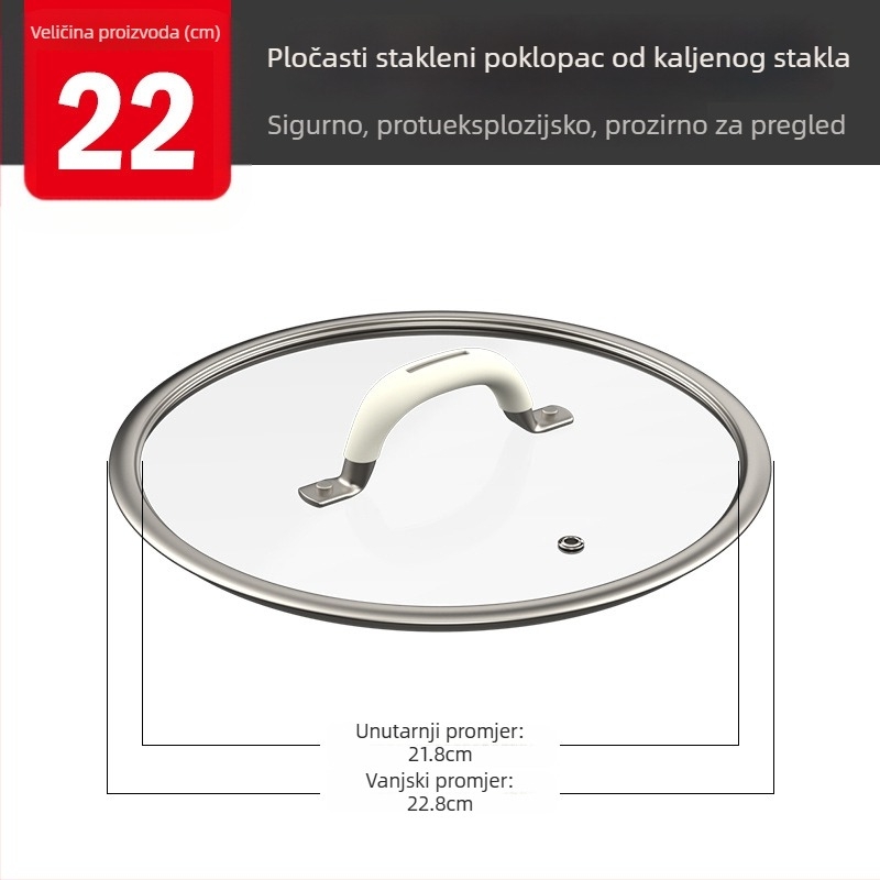 Univerzalni poklop za lonac - 304 nehrđajući čelik, Model g001, 1,6 kg, Badman, Moderna jednostavnost