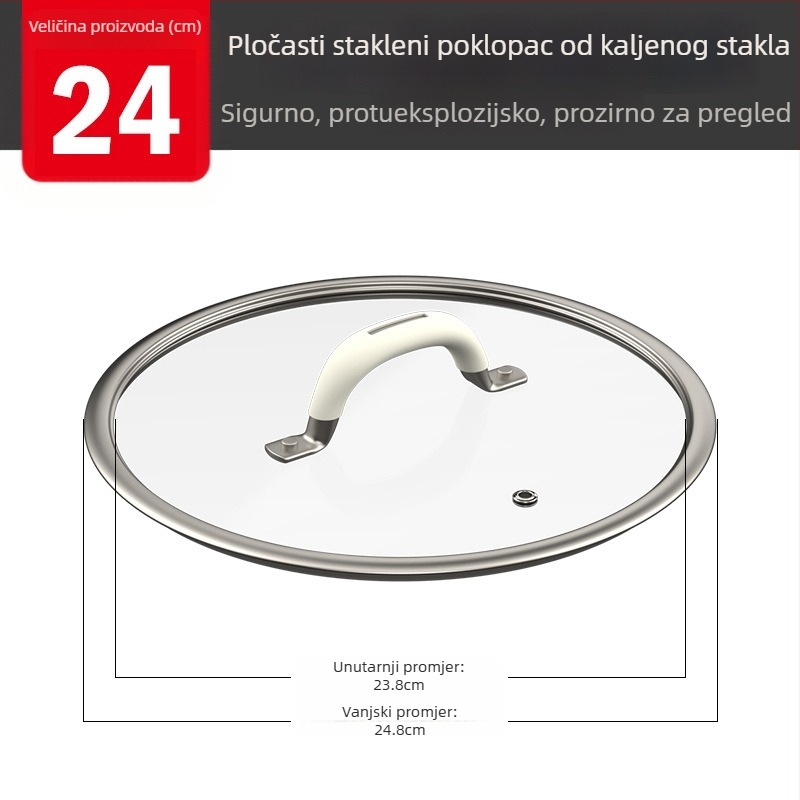Univerzalni poklop za lonac - 304 nehrđajući čelik, Model g001, 1,6 kg, Badman, Moderna jednostavnost