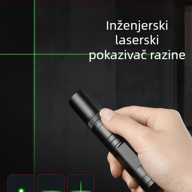 Laser pero s križnim laserskim zrakom, infracrvenim zrakom i dugim dometom – prijenosni građevinski laserski nivo i ručna svjetiljka