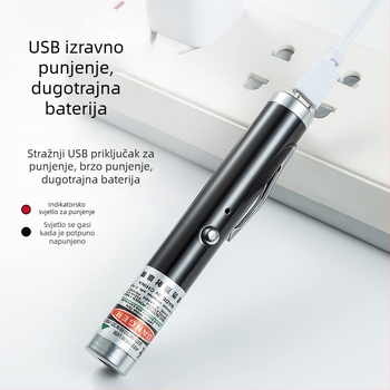 Laser svjetiljka od nehrđajućeg čelika, dugi domet, više načina, ručna upotreba