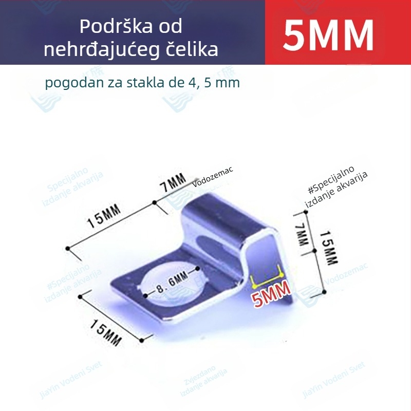 Pastoral Walk Nehrđajući čelični držač poklopca akvarija – Podrška staklenom poklopcu