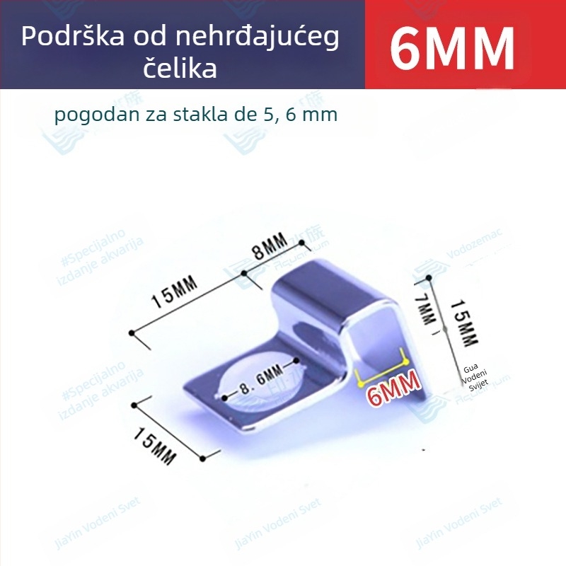 Pastoral Walk Nehrđajući čelični držač poklopca akvarija – Podrška staklenom poklopcu