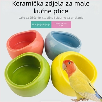 Papiga keramička posuda za vodu i posuda za hranu za kavez – Materijal: Drugo; Podrijetlo: Drugo; Pogodno za akvarij; Samo ručno hranjenje