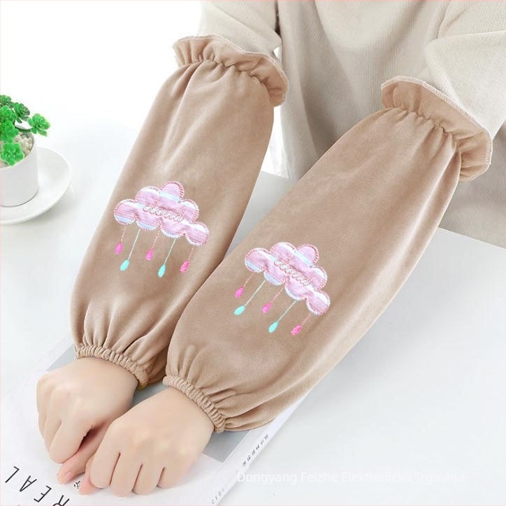 Unisex rukavi za ramena od flese sa cvjetnim uzorkom, topli, reljefna tekstura