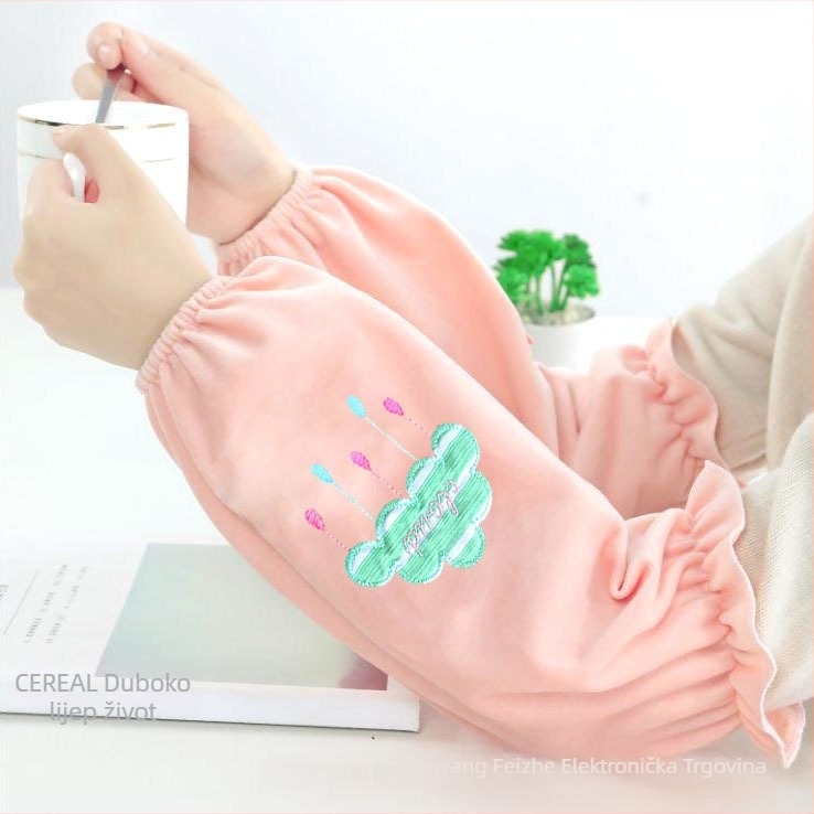 Unisex rukavi za ramena od flese sa cvjetnim uzorkom, topli, reljefna tekstura